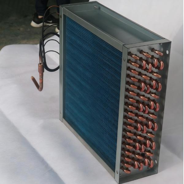 Copper Vertical Finned Condenser for HVAC 20mm Tube