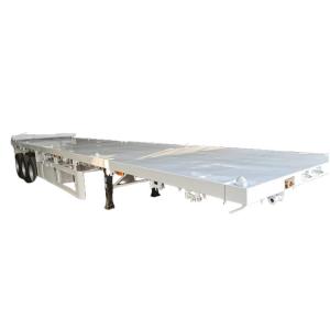 Cheap Flat Bed Semi Trailer Fuwa Axle Standard Shipping Container Flat Bed Semi Trailer wholesale