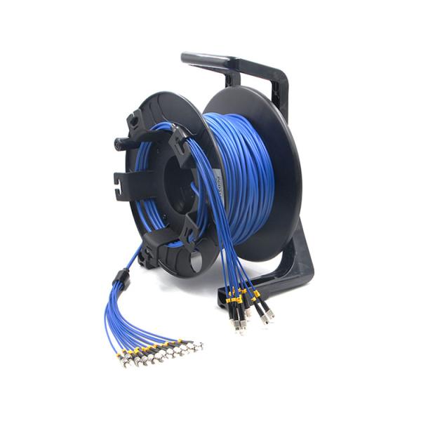 Portable Fiber Optic Cable Reel With SC/LC/FC Connector 2/4/6/8/12 Cores
