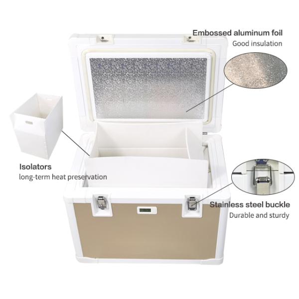 VPU Vacuum Insulated Panel Insulation Cooler Box 30L Capacity 2-8C Temperature Range Perfect for Cold Chain Management