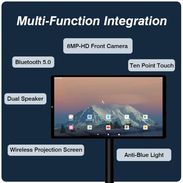 60Hz 21.5 Inch Smart TV 1920x1080 Portable Stand TV Android 12