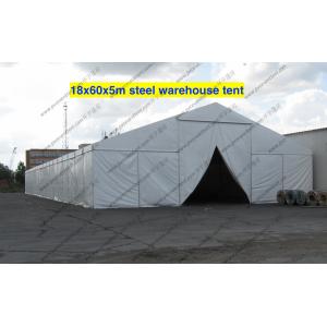 Cheap Firm 18m Steel Frame Warehouse Storage Tent , White PVC Fabric Tent For Storage wholesale
