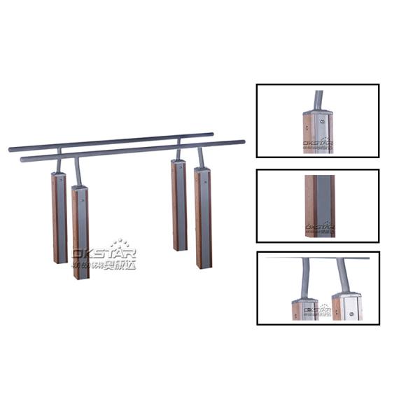 outdoor wooden fitness equipment--WPC Top quality&service gymnastic preschool parallel bars outdoor fitness equipment