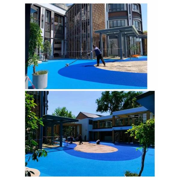 Colorful Outdoor Poured Rubber Flooring Playground Safety EPDM