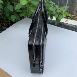 Genuine Crocodile Belly Skin Businessmen ZIP Briefcase Exotic Real True