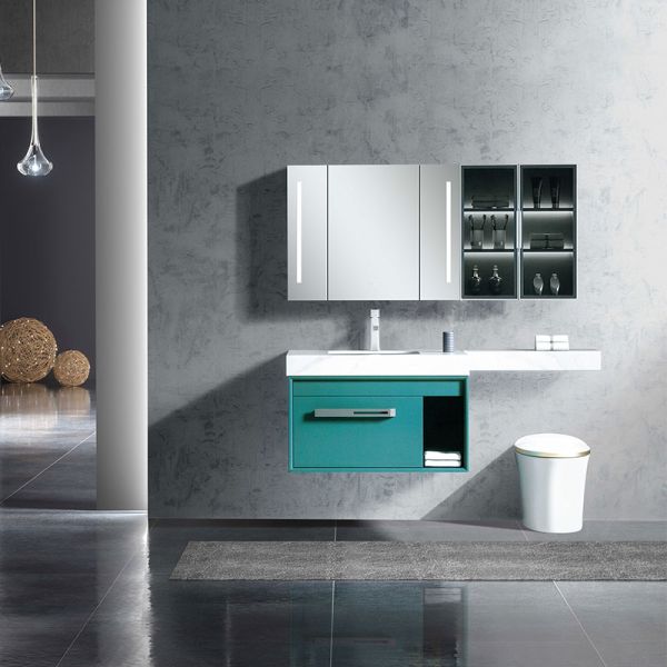 Hot Sale Modern Style Single Mirror Vanity Sink Bathroom Storage Cabinet Bathroom Vanity