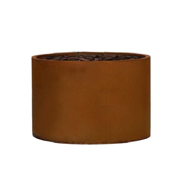 Round corten steel flower planter metal durable flower pot