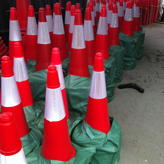 High Visibility Orange PVC Road Traffic Cone For Road Safety Precautions