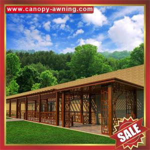 Cheap public outdoor garden park rest wood style aluminium aluminum metal grape trellis Pergola vine grids sunshade shelter wholesale