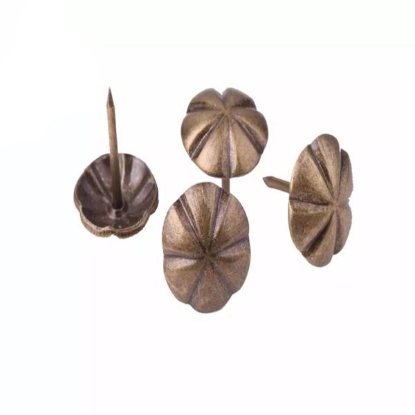 Round Dome Decorative Upholstery Nails Red Copper / Bronze For Sofa