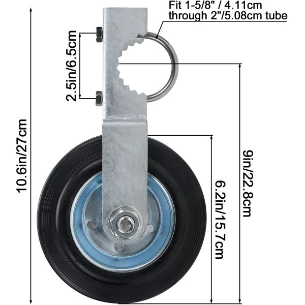 Powder Coated and Customized 6 Inch Sliding Doors Rollers Wheels for Sustainable Wood