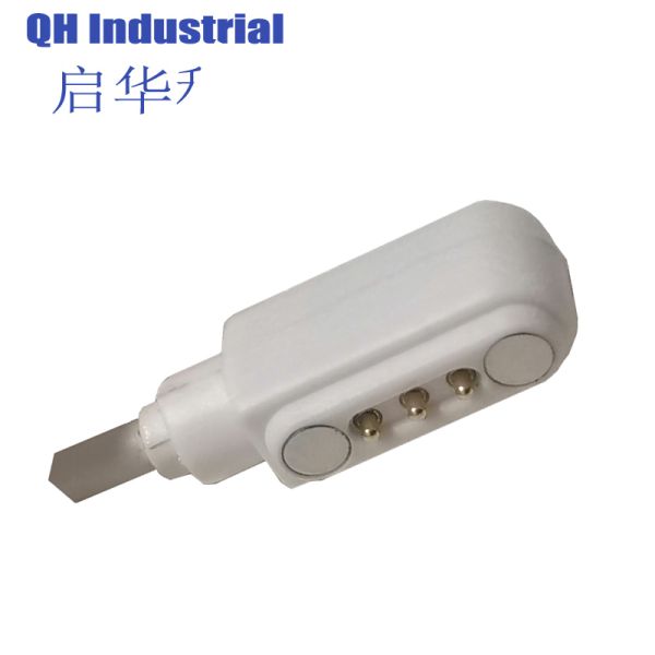 3Pin  Bulgaria Double Head 3A Magnetic 5Pin Pogo Pin Power Connector With Cable For Laptop 