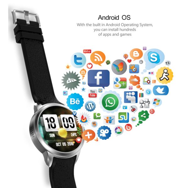 Business Wrist Watch X200 Android 5.1 smart watch ios heart rate With Camera Support 3G Wifi GPS 8GB+512MB Sport watches