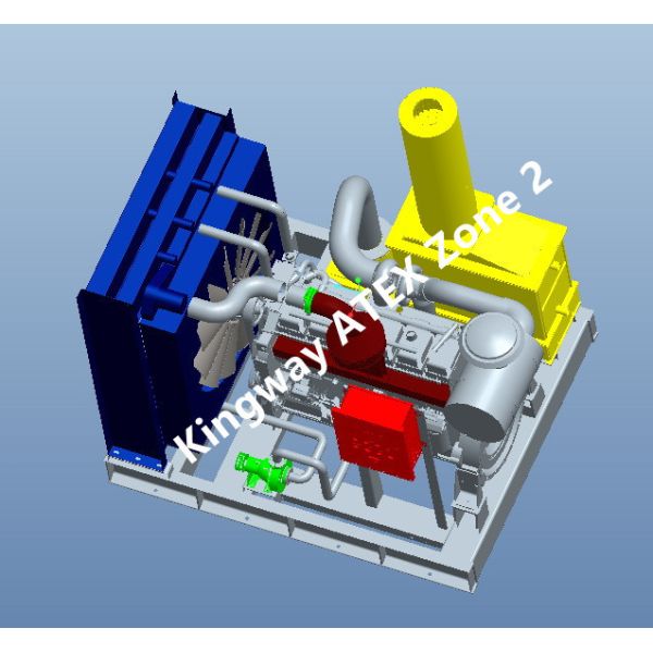 ATEX Certified Zone 2 60KVA Silent Diesel Generator Set Integrated Lifting Frame