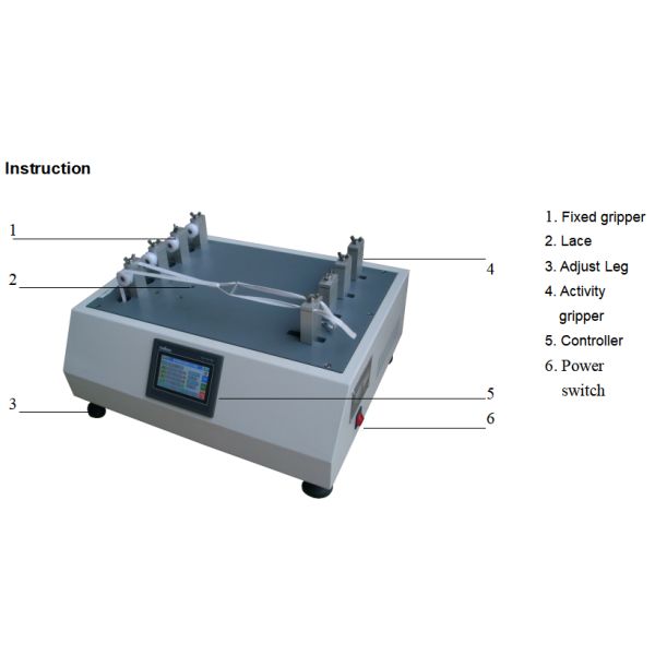 Shoe Lace To Eyelet Abrasion Test Machine With Touch Screen