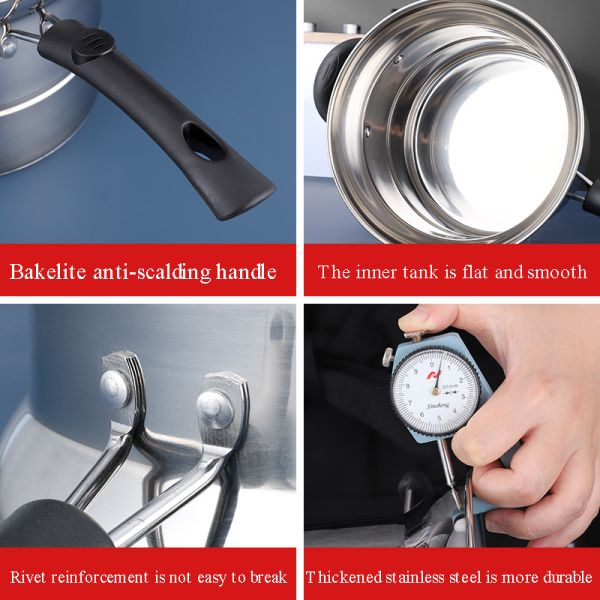 Stainless Steel Kitchen Sauce Pans Sustainable Eco Friendly Milk Pot