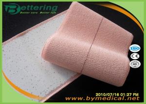 Cheap Light Brick Red Colour 100% Cotton Elastic Adhesive Bandage  Wrist Protection Fixation Tape with Feather Edge wholesale