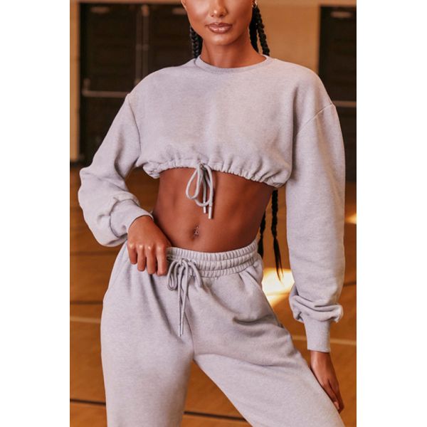 Long Sleeve Sportswear Tracksuits Women Fitness Casual Loose Fitting Tracksuits