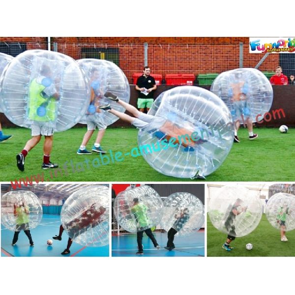Colorful Large Inflatable Soccer Bubble Ball / Body Zorbing Ball Party