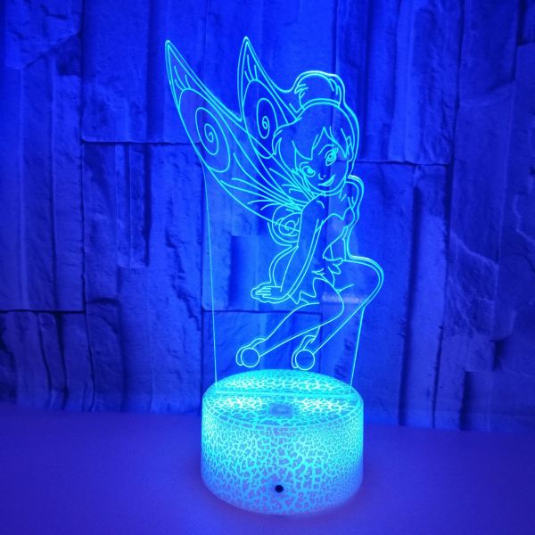 Anime cartoon pattern custom 3D night light colorful angel LED remote control lamp creative gift table lamp