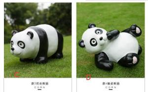 Cheap Polyresin Panda Garden Decoration  recycling materials wholesale