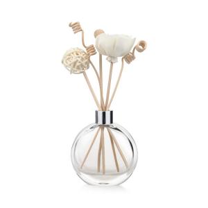 China MSDS 55ml Round Reed Diffuser Bottle Clear DIY Replacement on sale