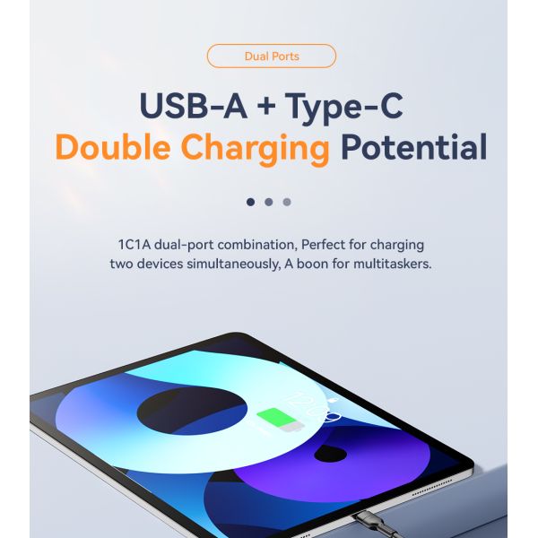 ESSAGER ES-CD43 USB Type C 65W QC4.0 PPS VOOC Gan Phone Fast Charger For Apple Huawei Xiaomi