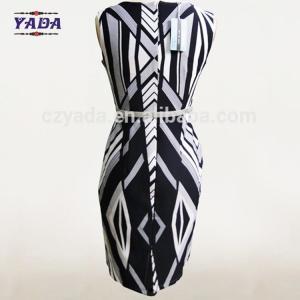 Cheap 2018 geometric print design fashion clothing dresses lady for fat women wholesale