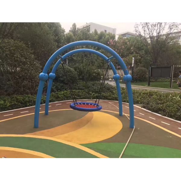Double Arch Shape Childrens Swing Set For Amusement Park Eco Friendly KP-G005