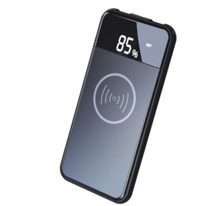 Cheap 10,000mah Qi Wireless charger Power bank with holder wholesale