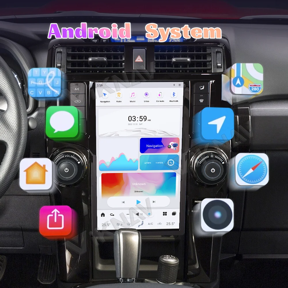 2 Din Android Multimedia Car GPS Toyota 4runner Radio Stereo 2009-2019 Carplay Receiver