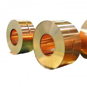 China 99.99% Copper Strip Coil C61300 C61400 Thick 5mm 26 Gauge Copper Brass Sheet Roll on sale