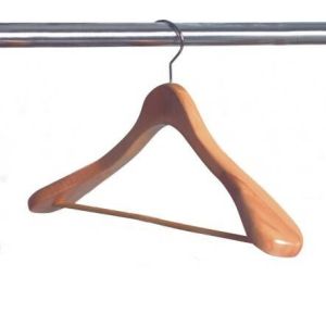 Cheap Hotel Guestroom Laundry Wooden Coat Hanger 450*25*55mm durable wholesale