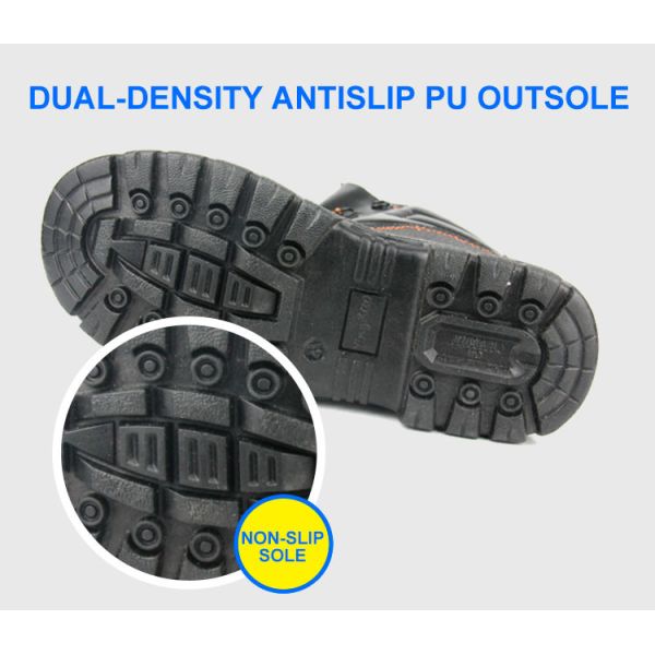European Standard Genuine Leather Waterproof Men Work Safety Shoes Boots With Steel Toe Cap And Steel Plate