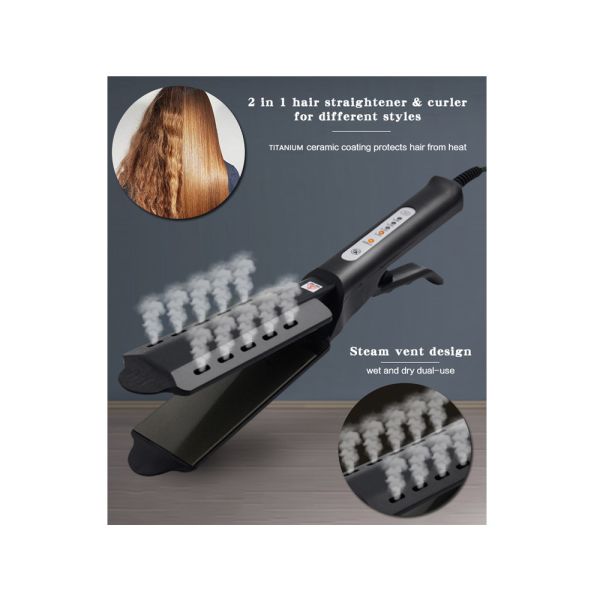 PTC Heating 450 Degree Titanium Hair Flat Iron With LED Display