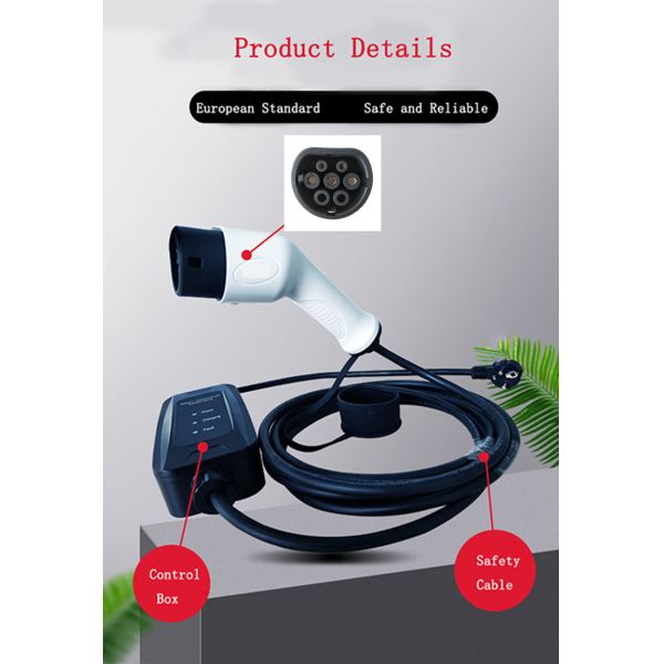 Powerbox Ev Portable Chargers Type 2 Charging Station Box AC Car Charging 3.5kw 16A