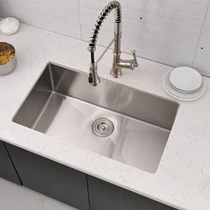 Cheap 33X19 Inch Modern Undermount Stainless Steel Kitchen Sink PVD Brushed wholesale