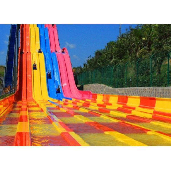Fiberglass Swimming Pool Water Slides , Playground Water Slides For Kids