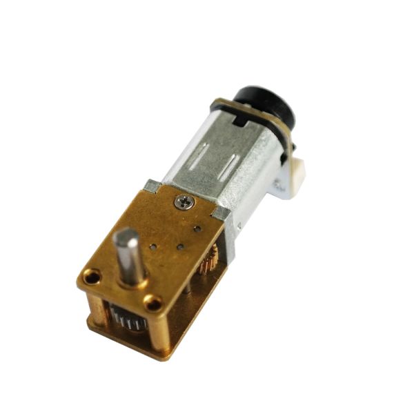Load Speed 2.4~6( V ) 12250 RPM Brush DC Gear Motor With Worm Gear Box for Electtric Door Locks