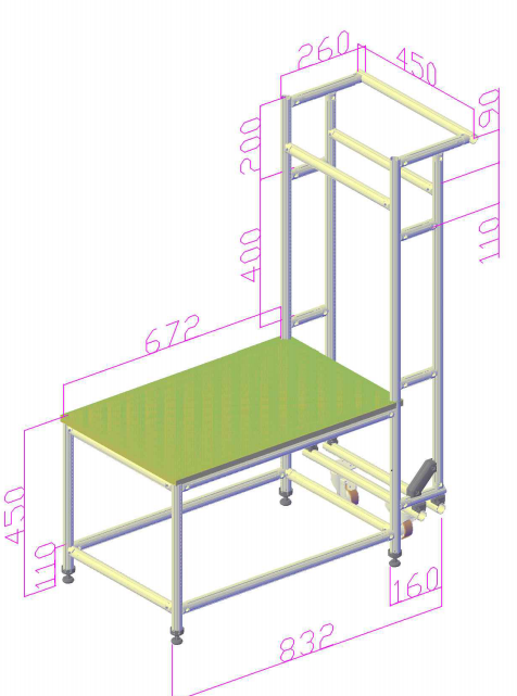 Hot selling production line workbench aluminum profile assembly line custom size