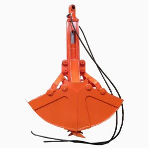 0.2-6.8 Cbm Double Cylinders Hydraulic Clamshell Bucket For Excavator