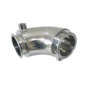 Cheap SS304 Heating Jacketed 90 Deg Elbow Jacketed Tee Sanitary Tube Fitting With Jacket wholesale