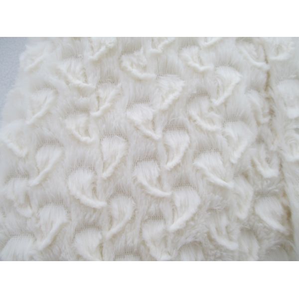 White Baby Girl Coral Fleece Jacket With Lining Plush Brushed Pattern