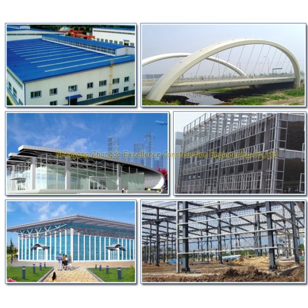Custom Durable Large Span Steel Structures For Lt Steel 4S Shop Car
