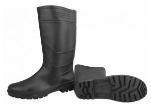 Cheap Anti Slip PVC Rain Shoes Black Matte High Barrel Rubber Shoes wholesale