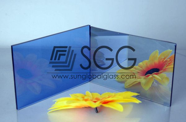 5mm blue reflective glass
