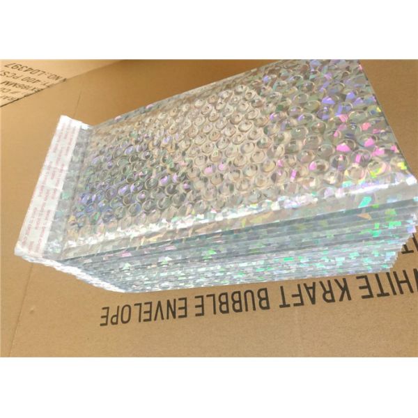 Eco Friendly VMPET Holographic Bubble Mailers 5"X10" #00 Shock Resistance