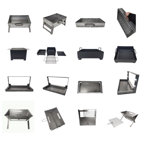 Square Carbon Steel 1.0mm Folding Charcoal BBQ Grill