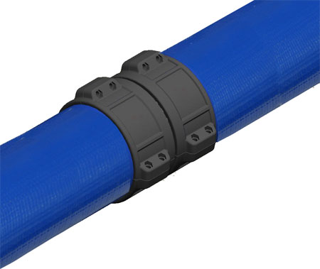 LDHC Mender Lay Flat Hose Fittings Lightweight With Victaulic Grooves Ends