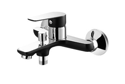 Brass Bathtub Tap Single-Lever Bath Shower Faucet half chrome half black